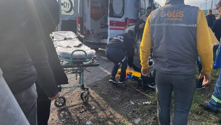 Tır ve Motorsiklet çarpıştı: 1’i ağır 2 yaralı