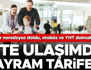 Uçaklar neredeyse dolarken otobüs ve YHT’de sınırlı sayıda yer kaldı… İşte ulaşımda bayram tarifesi